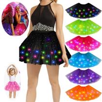 Saia Tule Tutu Infantil Led e Glitter Pisca - BImport