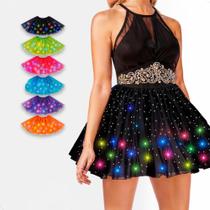 Saia Tule Tutu Infantil Led Festa Fantasia Carnaval