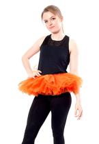 Saia tutu BellaSous de várias camadas para cheerleader Orange