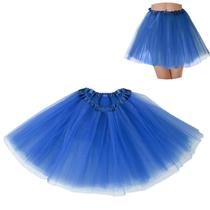 Saia tutu BFONS de tule de 3 camadas para mulheres azul Saia tutu BFONS de tule de 3 camadas para mulheres azul