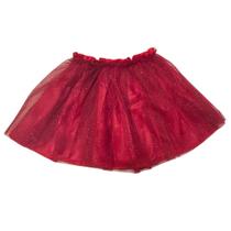 Saia Tutu Com Glitter - Cereja