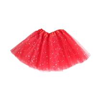 Saia Tutu Com Glitter E Lantejoulas Para Meninas, 3 Camadas De Tule, Pettiskirt Infantil Em Chiffon