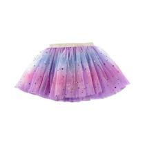 Saia Tutu De Camadas Múltiplas Para Meninas Princesas Com Cintura Elástica Em A, Cores Sortidas