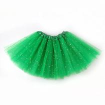 Saia Tutu De Glitter Com Lantejoulas Para Meninas, 3 Camadas De Tule, Saia De Chiffon Para Crianças