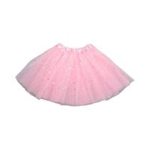 Saia Tutu De Glitter Com Lantejoulas Para Meninas, 3 Camadas De Tule, Saia Infantil De Chiffon 2-8T