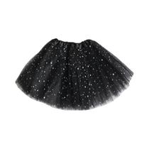 Saia Tutu De Lantejoulas Com Glitter Para Meninas, 3 Camadas De Tule, Saia Infantil De Chiffon 2-8T