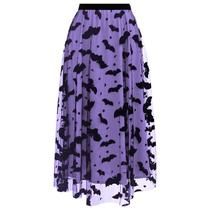 Saia tutu de tule CHICWISH Purple Velvet Bats Festa de Halloween