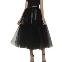 Saia tutu de tule de malha feminina saia princesa dama de honra saia de emenda bolha