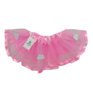 Saia Tutu de Tule Rosa de Neve com Aplique Nuvens