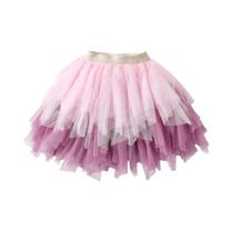 Saia Tutu Em Camadas Com Laço De Lantejoulas Para Meninas, Saia Plissada De Malha Para Festas