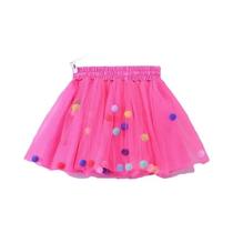 Saia Tutu Infantil de Tule com Pompom - Vestido de Princesa para Meninas