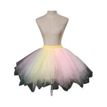 Saia Tutu Lolita Multicolorida Para Mulheres, Saia Puff Gradiente Para Cosplay E Casamento