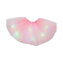 Saia Tutu Princesa Com Luzes LED Para Meninas, Fantasia De Dança Para Festas De Casamento Infantil,