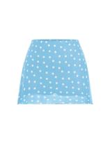 Saia Verdusa Polka Dots Y2K Vintage Mesh azul claro para mulheres Saia Verdusa Polka Dots Y2K Vintage Mesh azul claro para mulheres