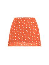 Saia Verdusa Polka Dots Y2K Vintage Mesh Laranja para Mulheres Saia Verdusa Polka Dots Y2K Vintage Mesh Laranja para Mulheres