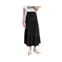 Saia Vintage De Cintura Alta Com Patchwork Para Mulheres, Primavera Verão, Estilo A-line Longa,