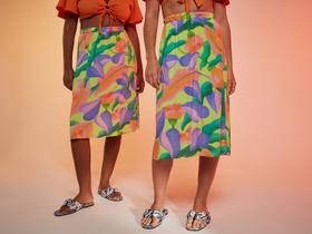 Saia Vista Magalu x Flora Yumi Viscose Floral Saia Vista Magalu x Flora Yumi Viscose Floral