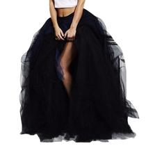 Saia WDPL Long Tule Split Side, festa noturna para mulheres