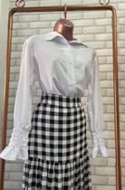 Saia xadrez + camisa Duna