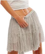 Saia Yiulangde feminina de renda Mini Y2k plissada com babado assimétrica Saia Yiulangde feminina de renda Mini Y2k plissada com babado assimétrica