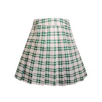 Saia ZHANCHTONG Feminina de Cintura Alta Plissada Mini Verde Saia ZHANCHTONG Feminina de Cintura Alta Plissada Mini Verde
