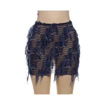 Saias Coloridas Com Franjas Para Mulheres, Estilo Peach Hip, Sexy, De Malha Fina, Tendência De