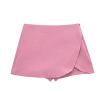 Saias Curtas Femininas com Zíper Lateral - Cintura Alta, Estilo Pareô Vintage Saias Curtas Femininas com Zíper Lateral - Cintura Alta, Estilo Pareô Vintage