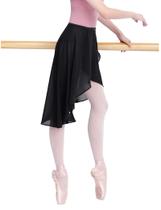 Saias de balé Daydance Black Sheer Chiffon para mulheres