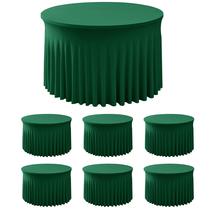 Saias de mesa HolidayIdeas, pacote com 6, Hunter Green, 152 cm Drop