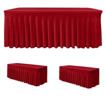Saias de mesa HolidayIdeas Red Spandex, pacote com 2 para mesas de 6 pés Saias de mesa HolidayIdeas Red Spandex, pacote com 2 para mesas de 6 pés