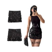 Saias Mini Sexy Com Lantejoulas Para Mulheres, Moda Primavera Verão, Festa, Encontro, Jantar