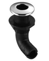 Saída D'água Costado ABS Preta 90º 1" Capa Inox Saída D'água Costado ABS Preta 90º 1" Capa Inox