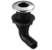 Saída D'água Costado ABS Preta 90º 5/8" Capa Inox Saída D'água Costado ABS Preta 90º 5/8" Capa Inox