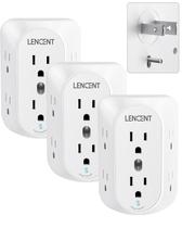 Saída de aterramento Power Strip LENCENT de 2 pinos a 3 pinos x6 Saída de aterramento Power Strip LENCENT de 2 pinos a 3 pinos x6