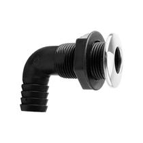 Saída de Costado em Nylon 90 Graus Acabamento Aço Inox 1 Pol