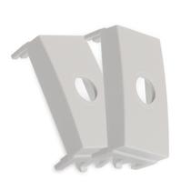 Saída de Fio Tampa c/ Furo Branco Fosco Clean 2UN MarGirius