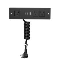 Saída de gaveta Power Strip HEZI com 3 portas USB e 3 tomadas AC