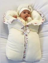 Saída De Maternidade Bebe Menina Saco Dormir Plush 4 Peças