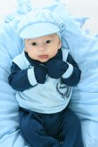 Saída De Maternidade Bebê Menino Azul Luxo Príncipe Ravi