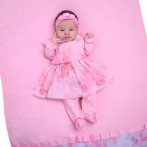 Saída de Maternidade Borboletas Rosa 4 Peças