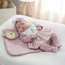 Saida de Maternidade Bordada Para Bebê Menina Rosê Personalizado Kit 05 Peças