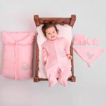 Saída De Maternidade Com Saco De Dormir Baby Luxo 5 Peças
