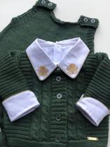Saída de maternidade de menino em tricot 4 peças urso principe