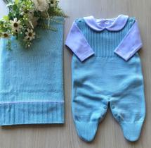 Saída de maternidade em tricot 3 peças Lyon - Dinhos baby