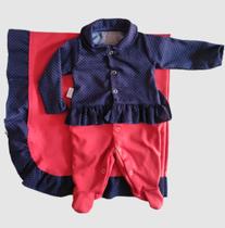 Saída de maternidade feminino-macacão manta kit maternidade