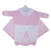 Saída de Maternidade Jacquard e Body Infantil com Gola Bordada Saída de Maternidade Jacquard e Body Infantil com Gola Bordada