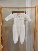 Saida de maternidade jardineira beth bebe tricot davi Saida de maternidade jardineira beth bebe tricot davi