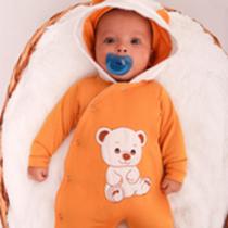 Saida De Maternidade Macacão Bear - Cor:Mostarda - 0308MOST Saida De Maternidade Macacão Bear - Cor:Mostarda - 0308MOST