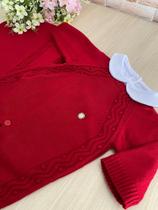 Saída de Maternidade Macacão Bolotas em Tricot 3 Peças