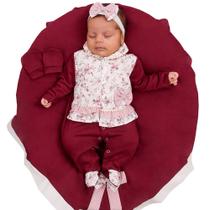 Saída de Maternidade Menina Aconchego Duda 04 04 Peças P - Amora Baby Enxovais Saída de Maternidade Menina Aconchego Duda 04 04 Peças P - Amora Baby Enxovais
